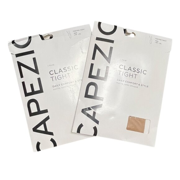 Capezio‎ 1825 Studio Basics Footed Tight L/XL Light Suntan Lot of 2 - Picture 1 of 11